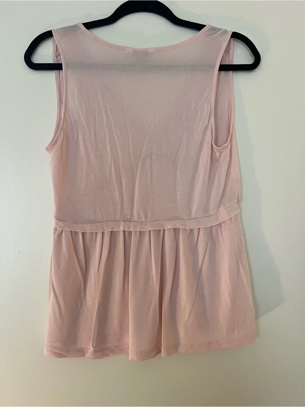 Lucky Brand Blush Pink Sleeveless Empire Waist Babydoll Top Size Small